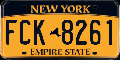 NY license plate FCK8261