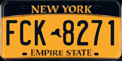 NY license plate FCK8271