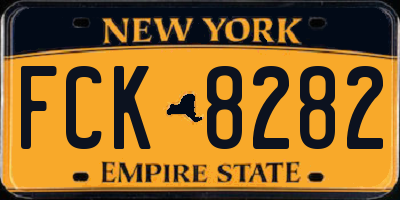 NY license plate FCK8282