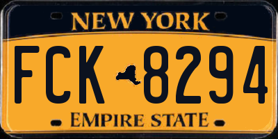 NY license plate FCK8294