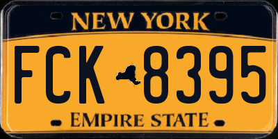 NY license plate FCK8395