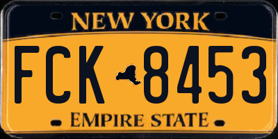 NY license plate FCK8453