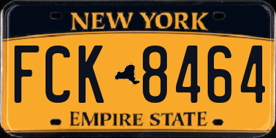 NY license plate FCK8464