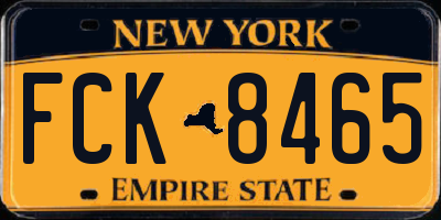 NY license plate FCK8465