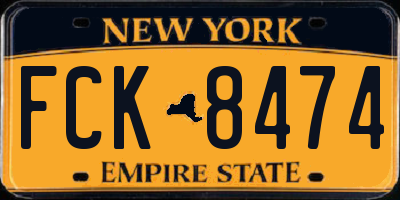 NY license plate FCK8474