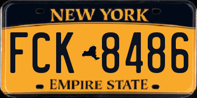 NY license plate FCK8486