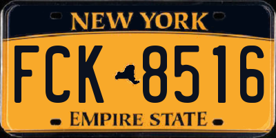 NY license plate FCK8516