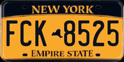 NY license plate FCK8525