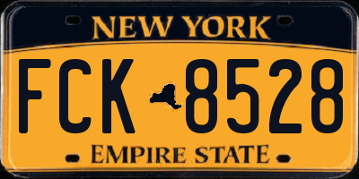 NY license plate FCK8528