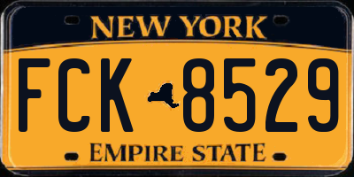 NY license plate FCK8529