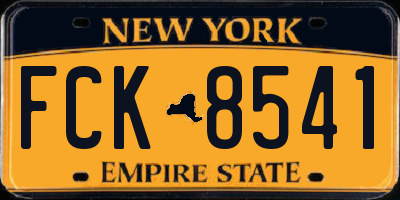 NY license plate FCK8541