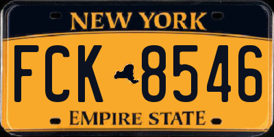 NY license plate FCK8546