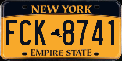 NY license plate FCK8741