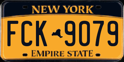 NY license plate FCK9079
