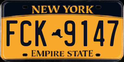 NY license plate FCK9147