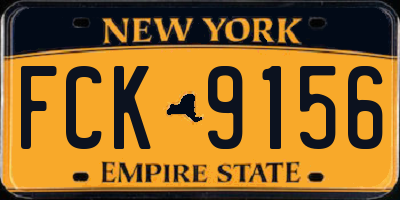 NY license plate FCK9156