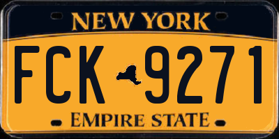 NY license plate FCK9271