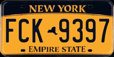 NY license plate FCK9397