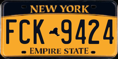 NY license plate FCK9424