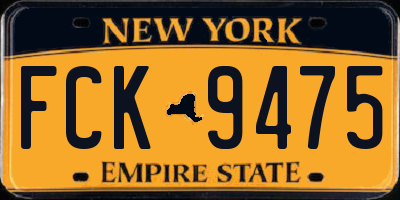 NY license plate FCK9475