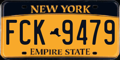 NY license plate FCK9479
