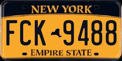 NY license plate FCK9488