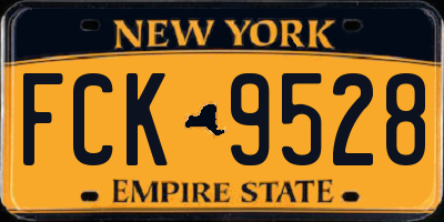 NY license plate FCK9528