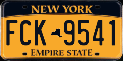 NY license plate FCK9541