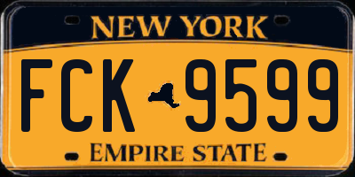 NY license plate FCK9599