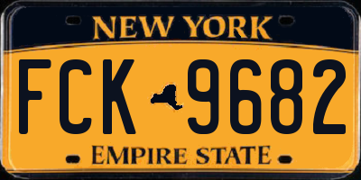 NY license plate FCK9682