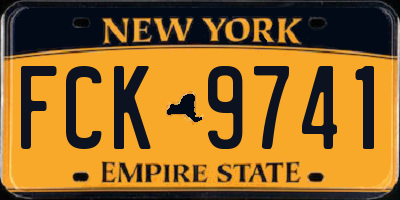 NY license plate FCK9741