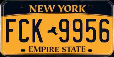 NY license plate FCK9956