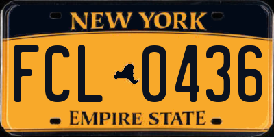 NY license plate FCL0436