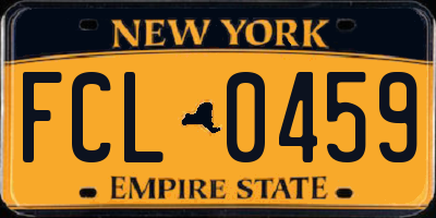 NY license plate FCL0459