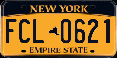 NY license plate FCL0621