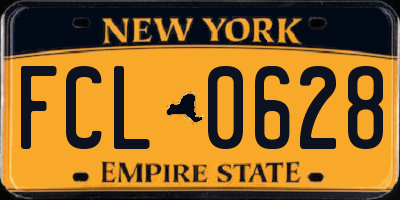 NY license plate FCL0628