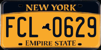 NY license plate FCL0629
