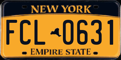 NY license plate FCL0631