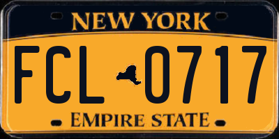 NY license plate FCL0717