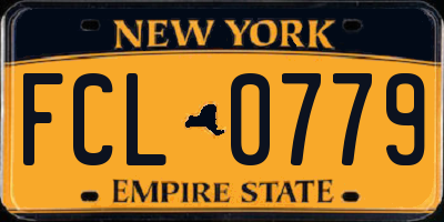 NY license plate FCL0779