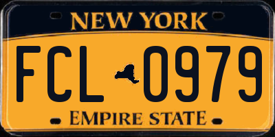 NY license plate FCL0979
