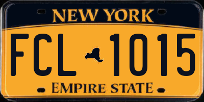 NY license plate FCL1015