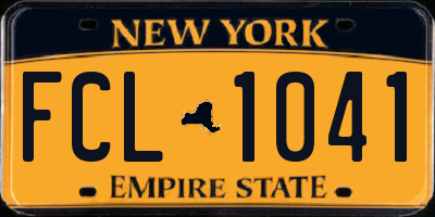 NY license plate FCL1041