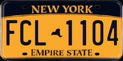 NY license plate FCL1104