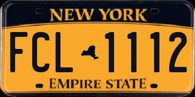 NY license plate FCL1112