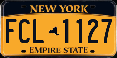 NY license plate FCL1127