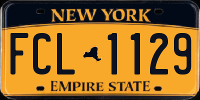 NY license plate FCL1129