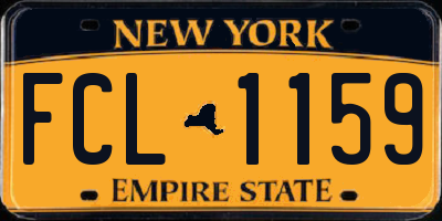 NY license plate FCL1159