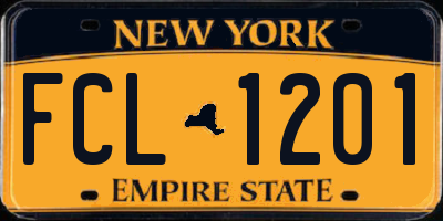NY license plate FCL1201