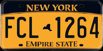 NY license plate FCL1264